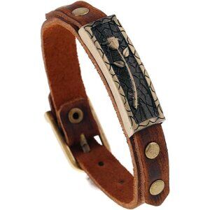 Handmade Boho Leather Bracelet | Adjustable Vintage Wrap for All Occasions